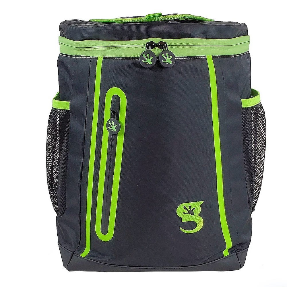 Opticiol 24 Can Black & Green Backpack Cooler Geckobrand